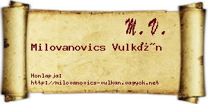Milovanovics Vulkán névjegykártya